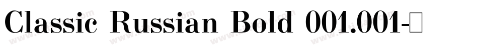 Classic Russian Bold 001.001字体转换